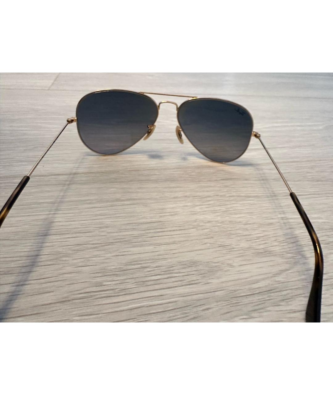 RAY BAN Черные металлические солнцезащитные очки, фото 3