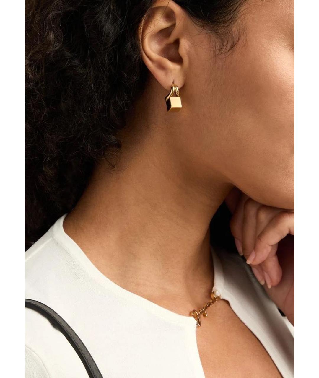 JACQUEMUS Золотые латунные серьги, фото 3