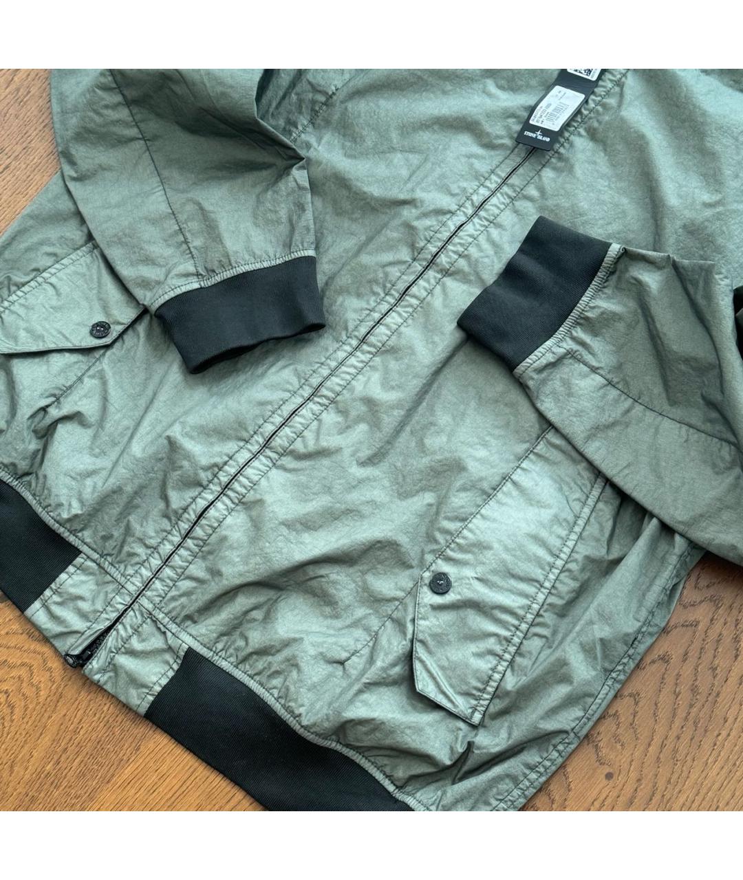 STONE ISLAND Зеленая полиэстеровая куртка, фото 5
