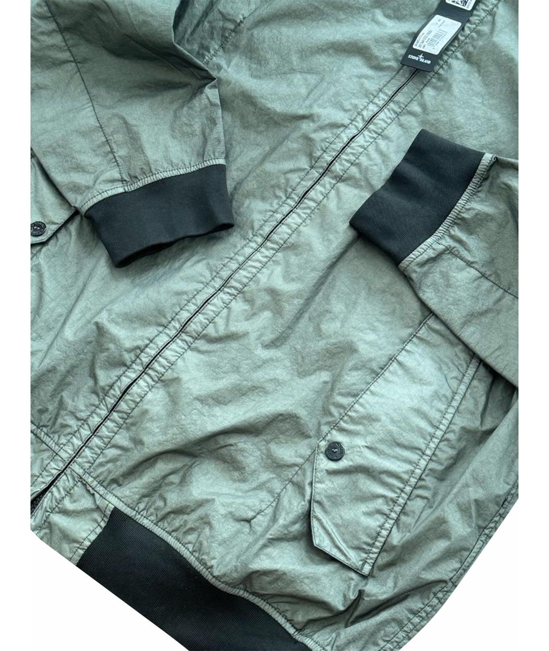 STONE ISLAND Зеленая полиэстеровая куртка, фото 7
