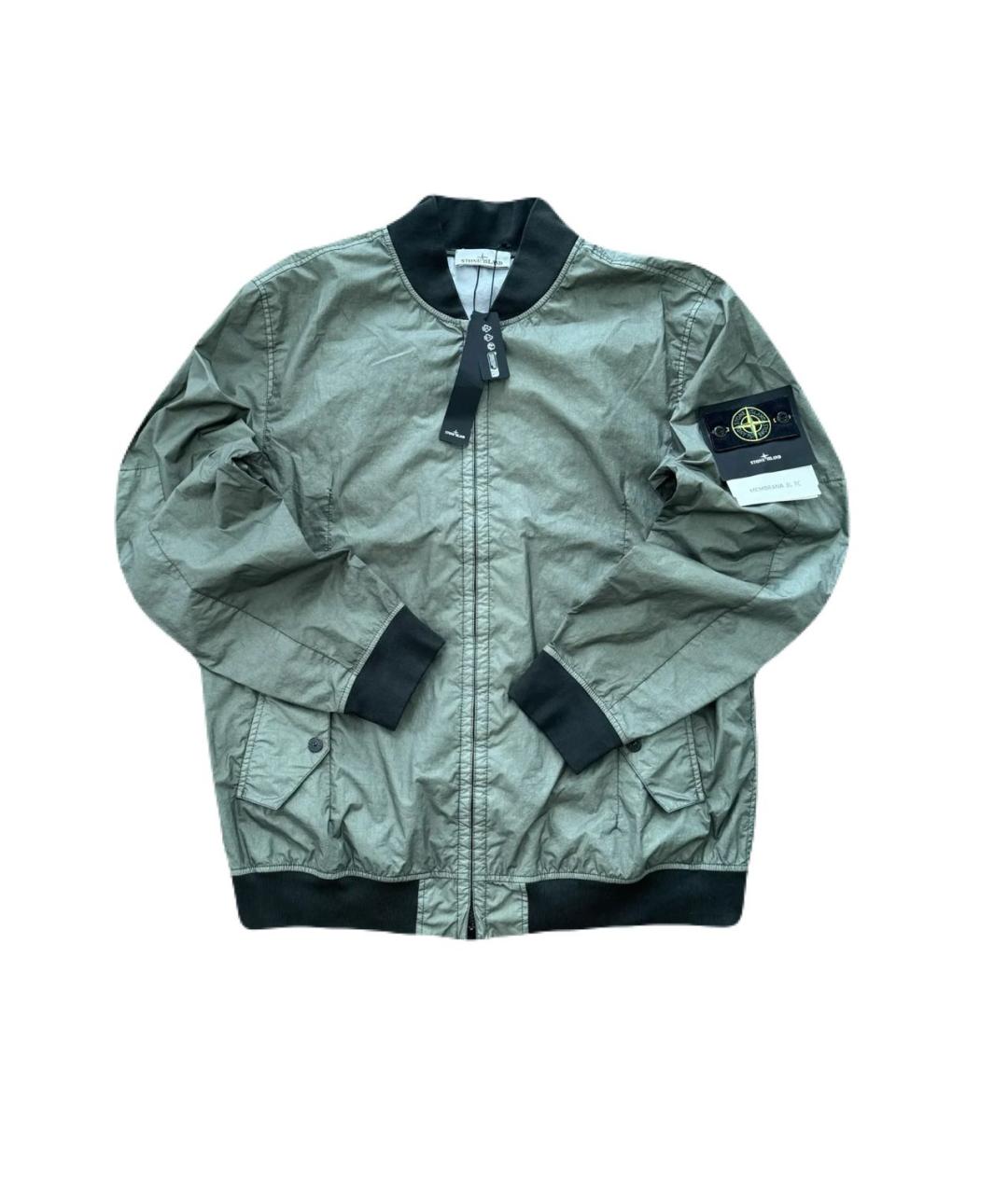 STONE ISLAND Зеленая полиэстеровая куртка, фото 6