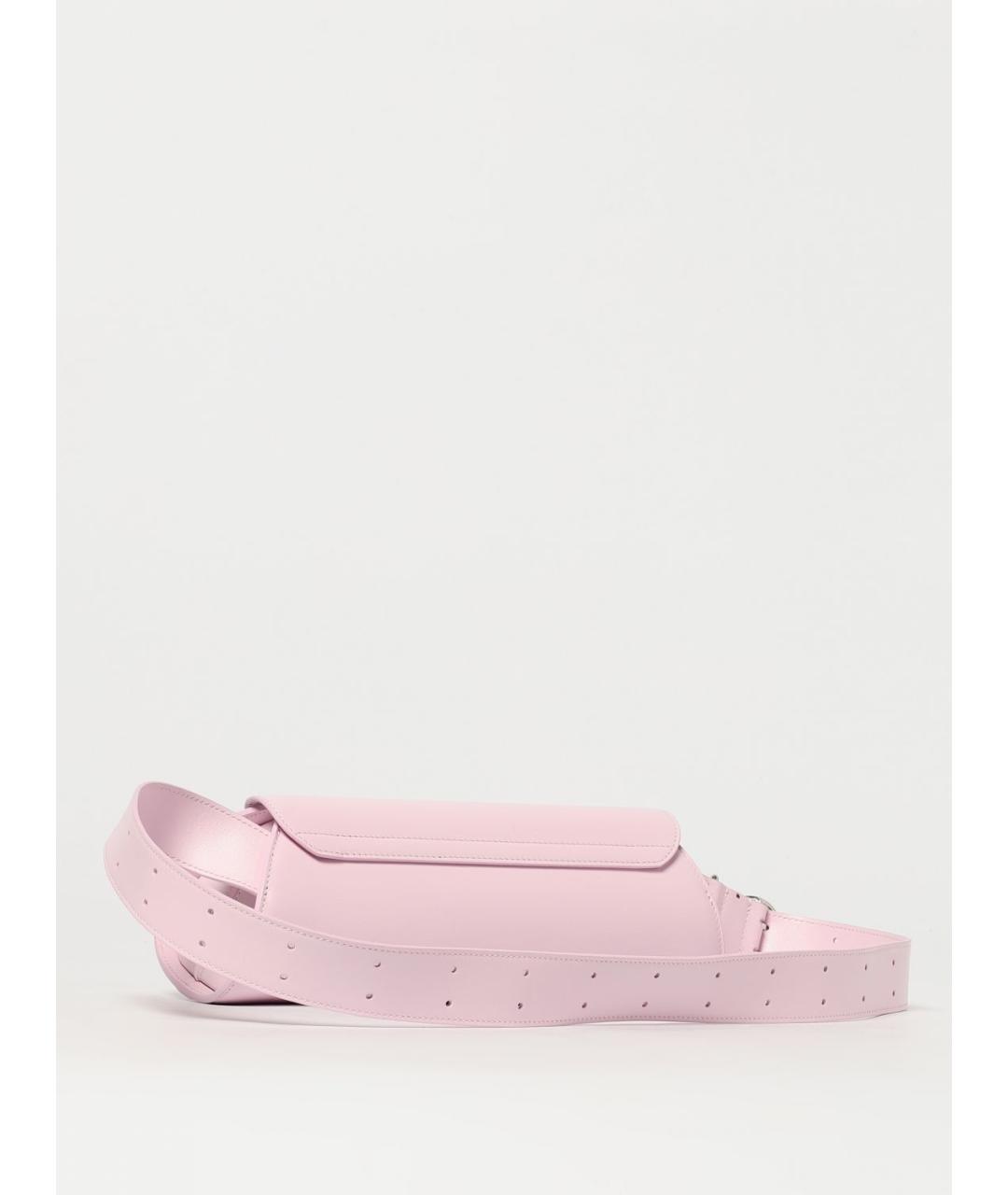 JIL SANDER Розовая кожаная сумка через плечо, фото 2