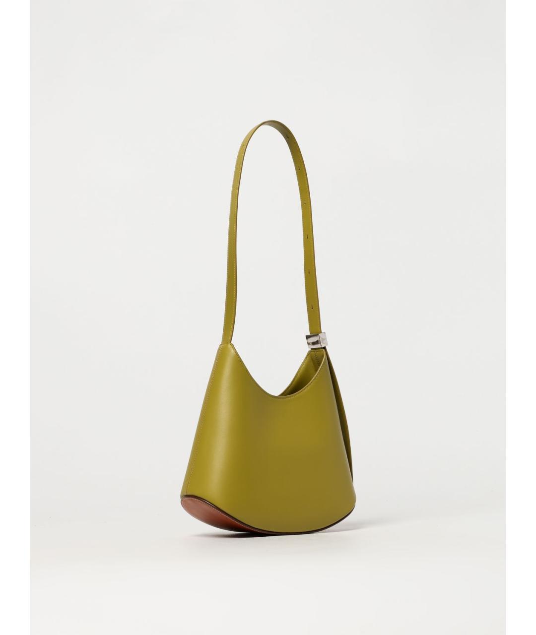 JIL SANDER Зеленая кожаная сумка через плечо, фото 2