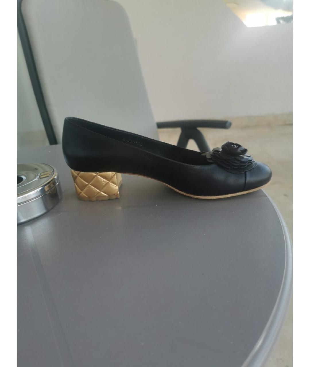 CHANEL Черные кожаные туфли, фото 7