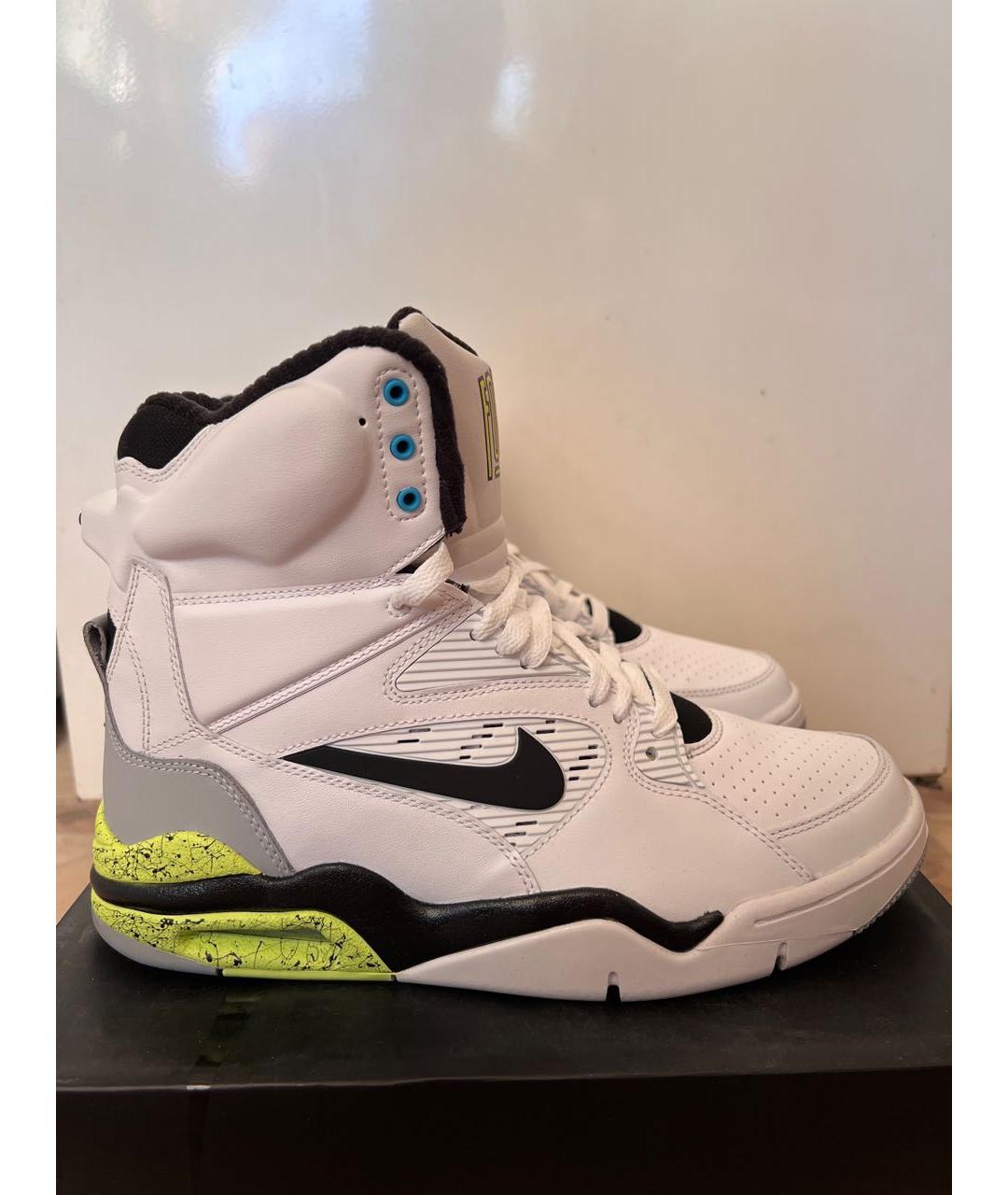 NIKE Белые кожаные высокие кроссовки / кеды, фото 9