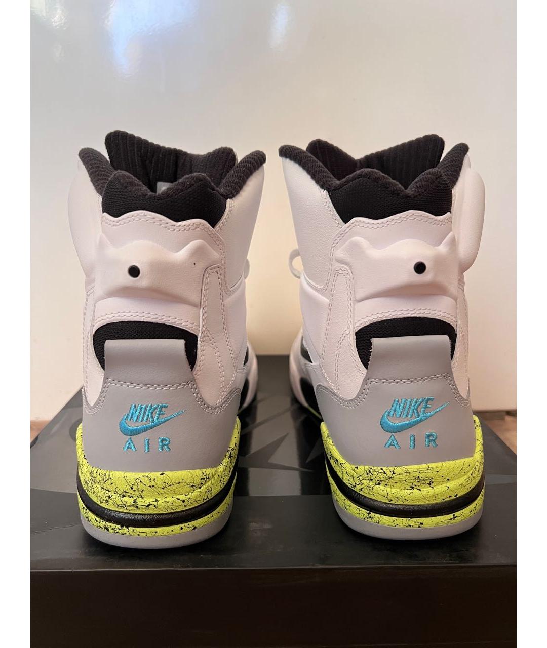 NIKE Белые кожаные высокие кроссовки / кеды, фото 4