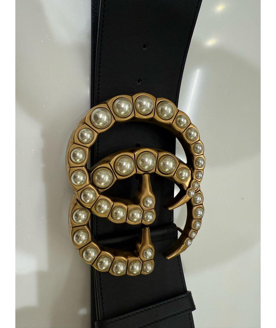 GUCCI Черный кожаный ремень, фото 2