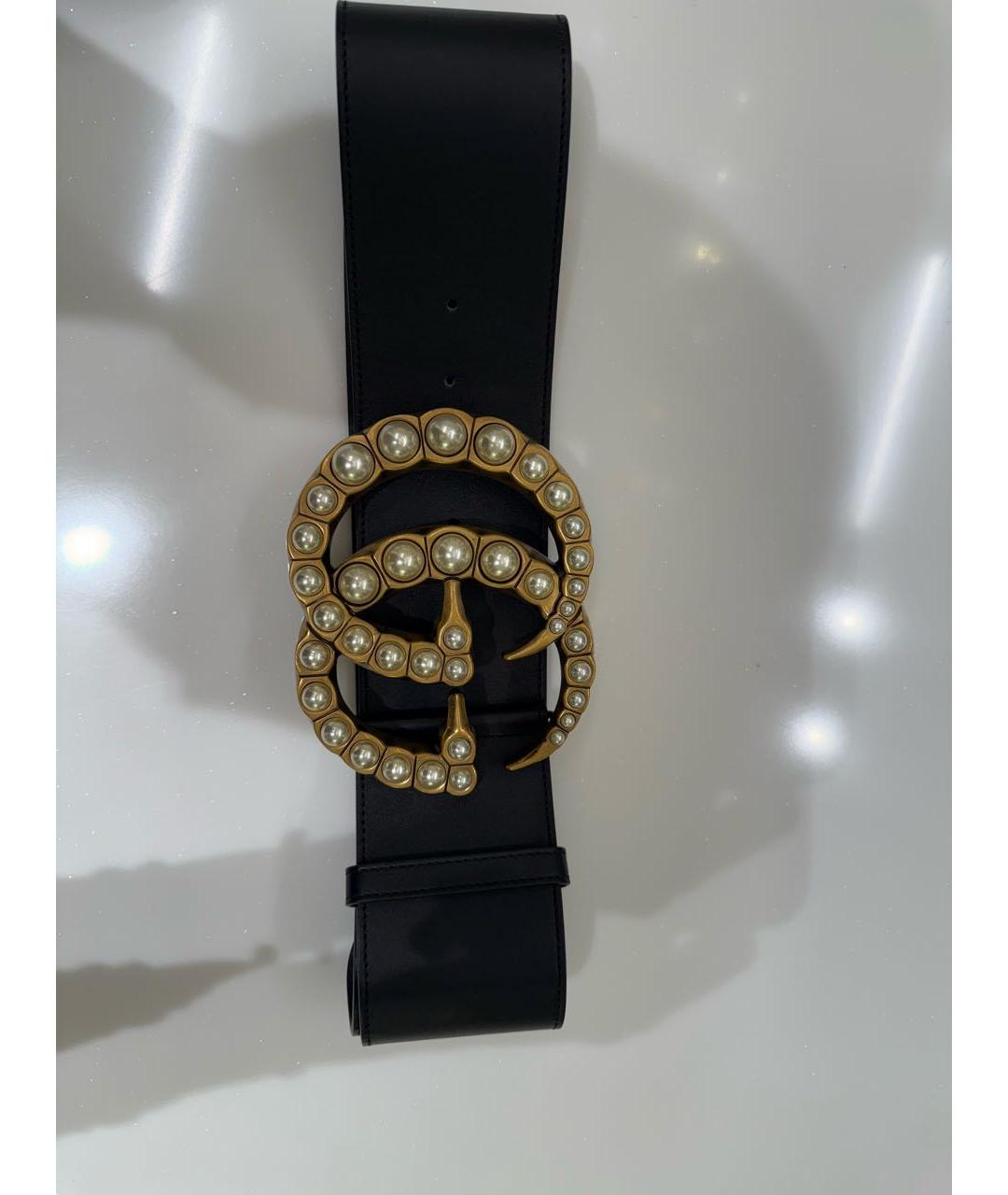 GUCCI Черный кожаный ремень, фото 4