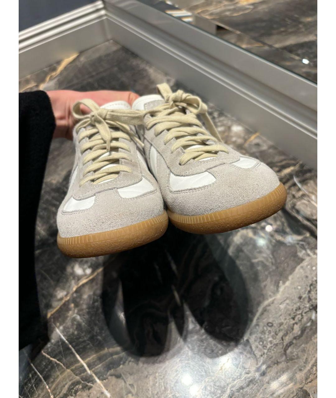 MAISON MARGIELA Белые кожаные кеды, фото 8