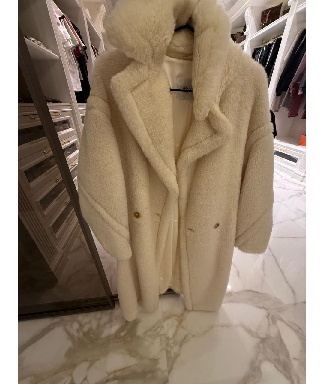 MAX MARA Бежевая шерстяная шуба, фото 2
