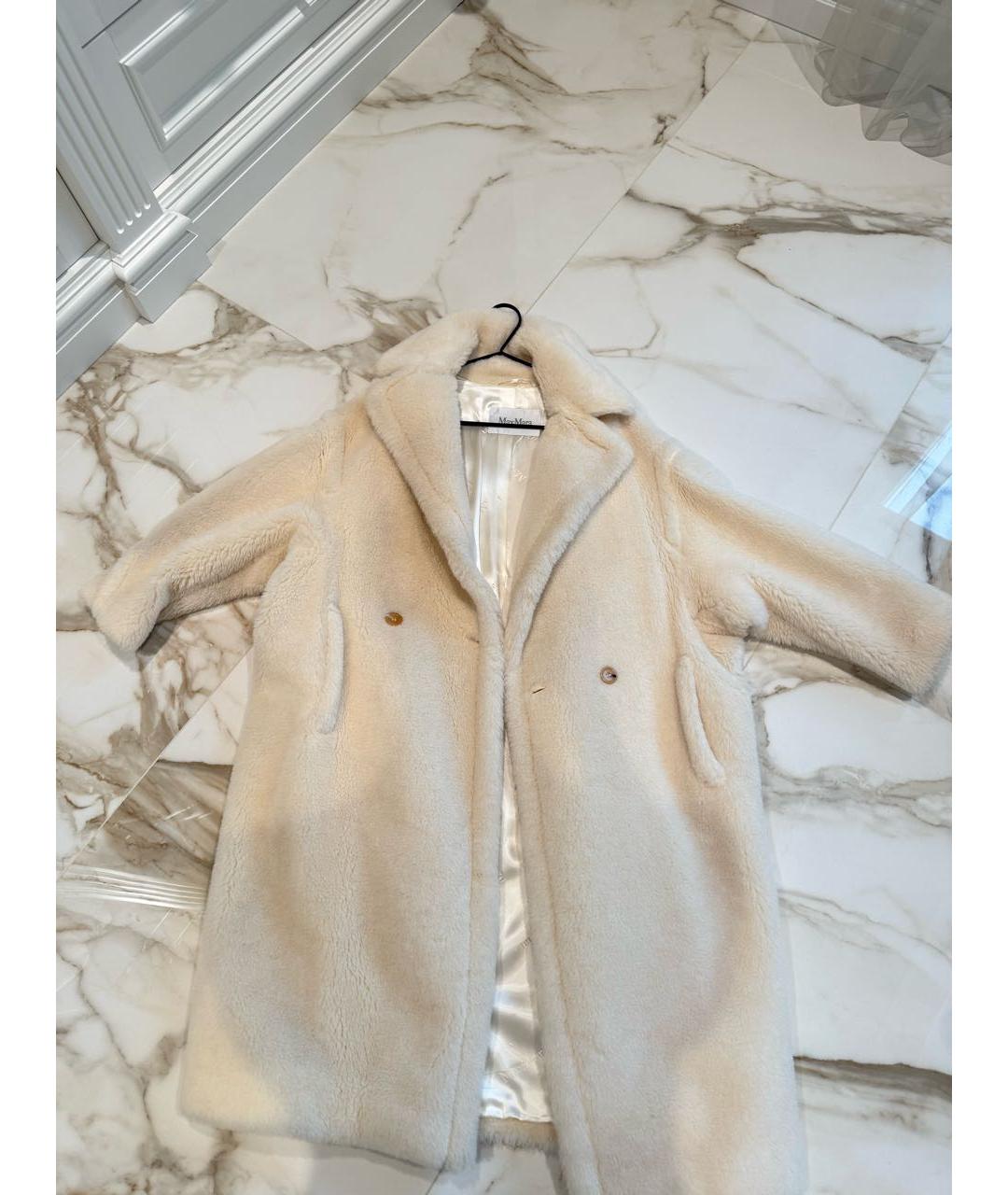 MAX MARA Бежевая шерстяная шуба, фото 4