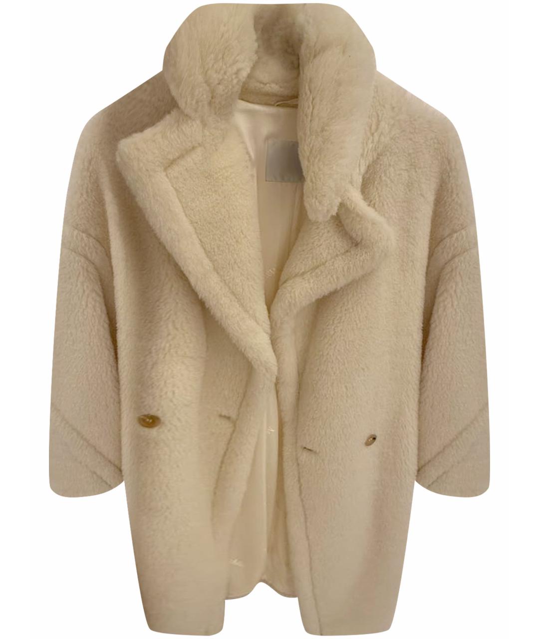 MAX MARA Бежевая шерстяная шуба, фото 1