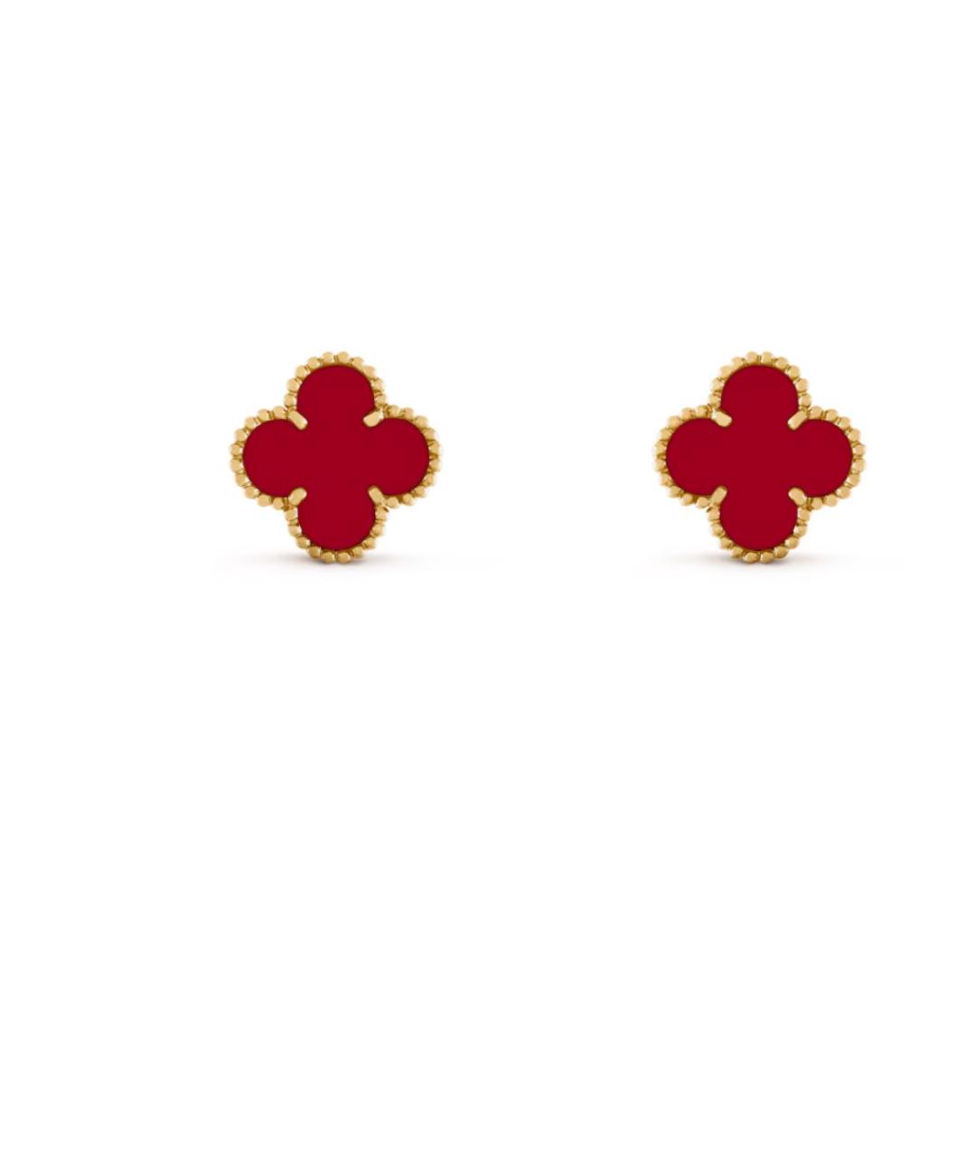 VAN CLEEF & ARPELS Красные серьги из желтого золота, фото 5