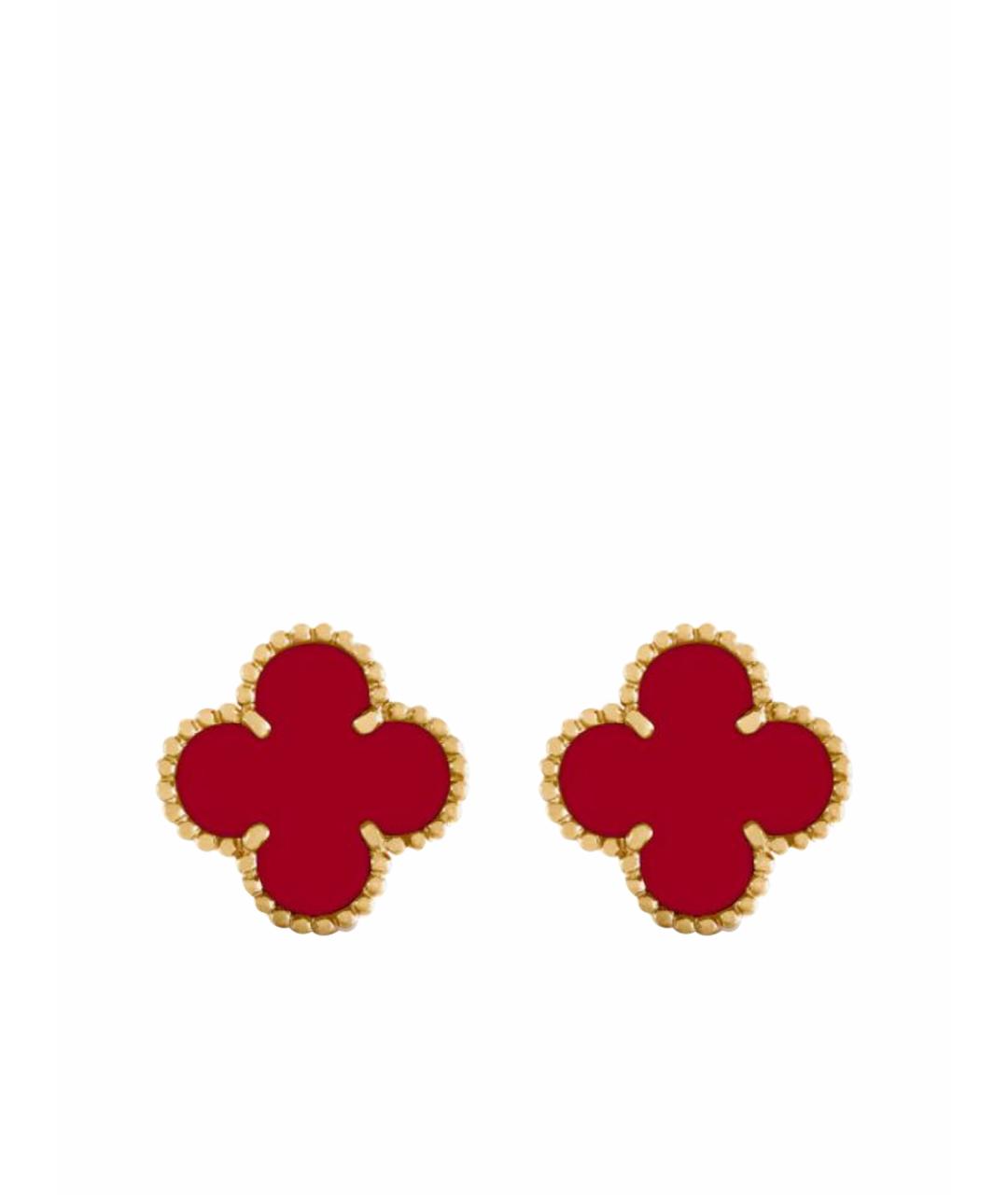 VAN CLEEF & ARPELS Красные серьги из желтого золота, фото 1