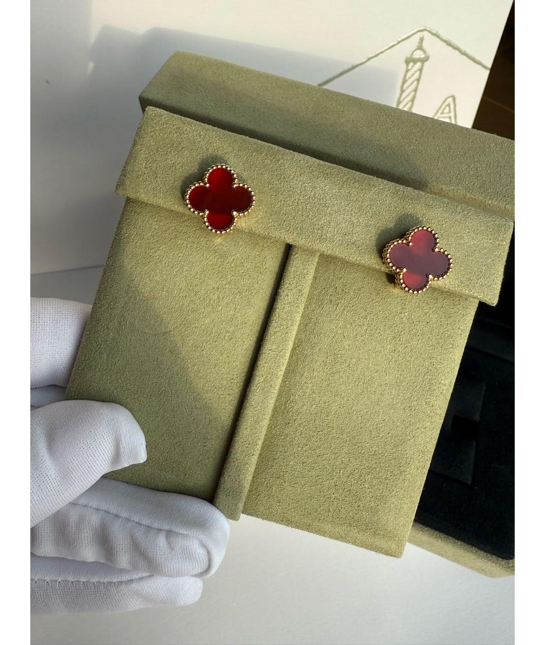 VAN CLEEF & ARPELS Красные серьги из желтого золота, фото 3