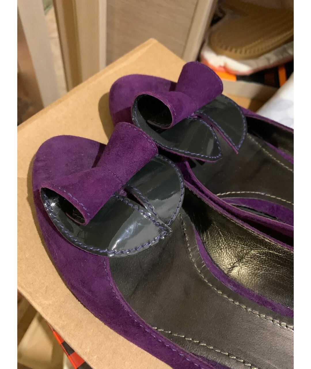 ETRO Фиолетовые замшевые туфли, фото 5