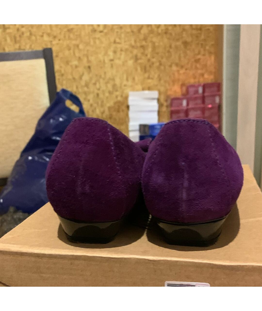 ETRO Фиолетовые замшевые туфли, фото 4