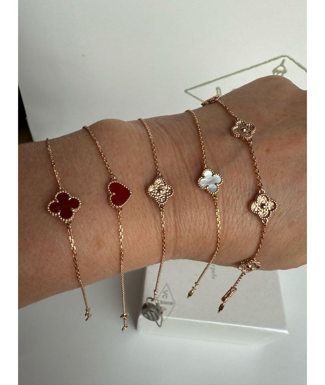 VAN CLEEF & ARPELS Бордовый браслет из розового золота, фото 3