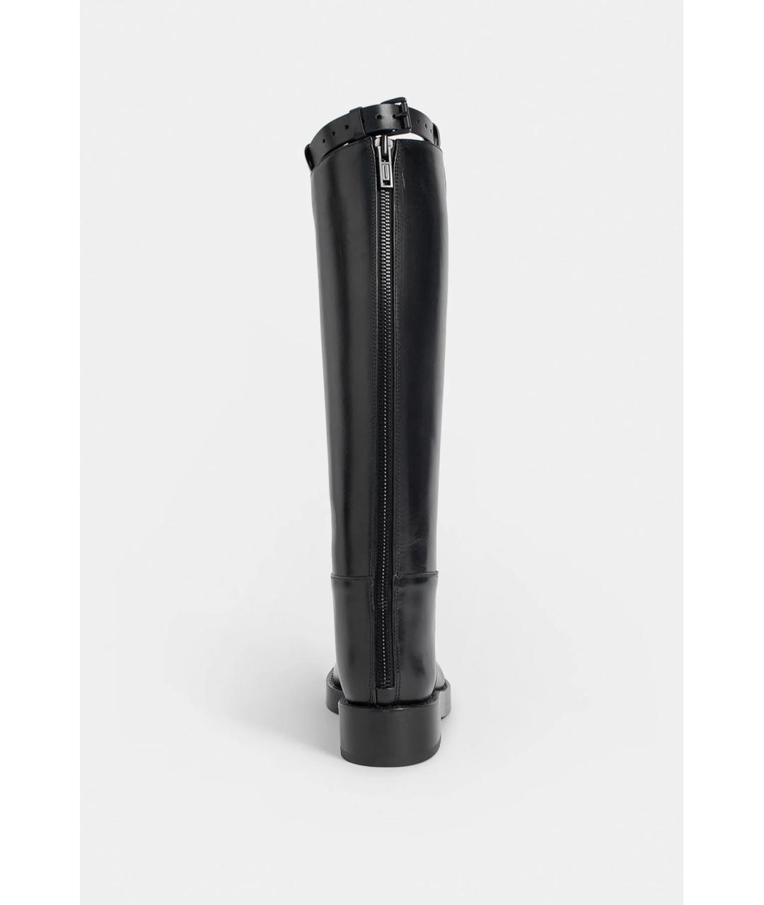 ANN DEMEULEMEESTER Черные кожаные сапоги, фото 4