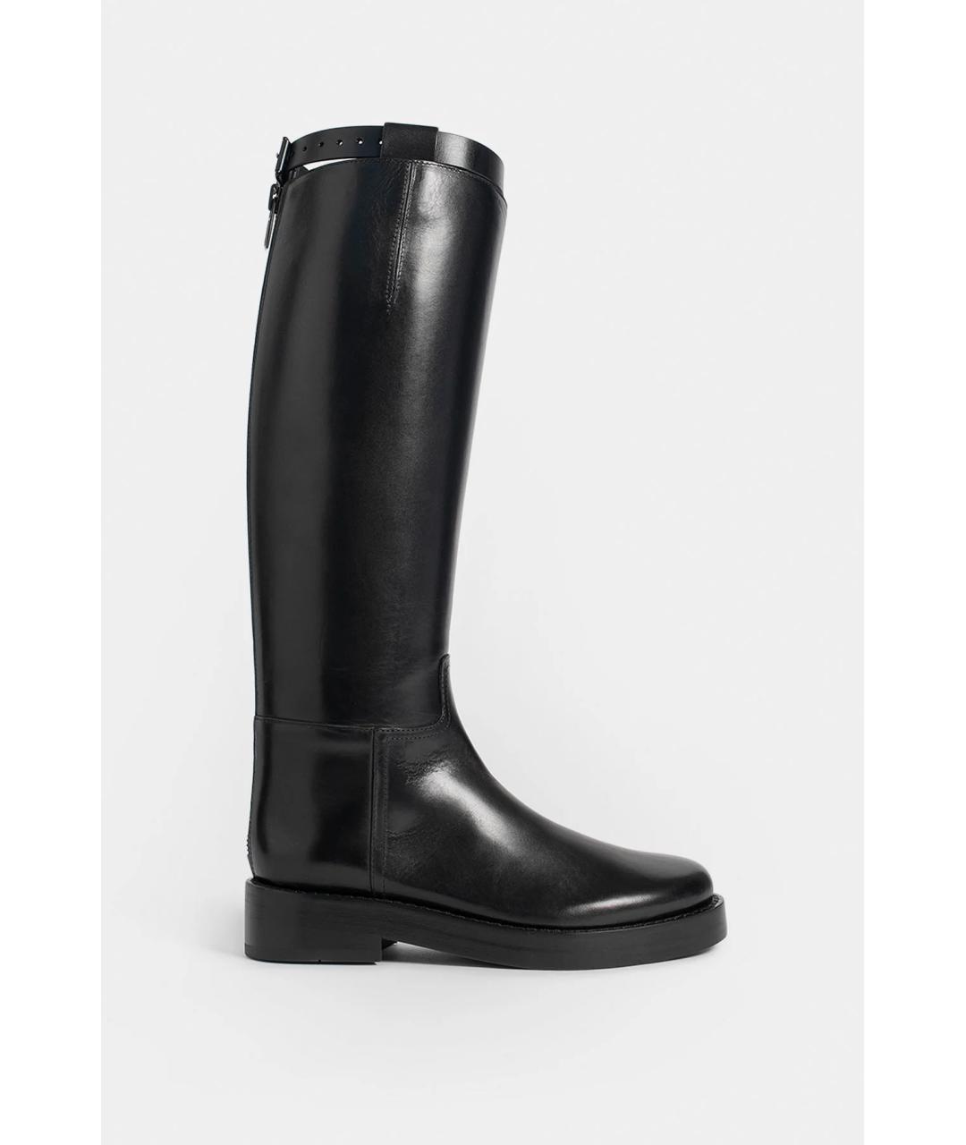 ANN DEMEULEMEESTER Черные кожаные сапоги, фото 5