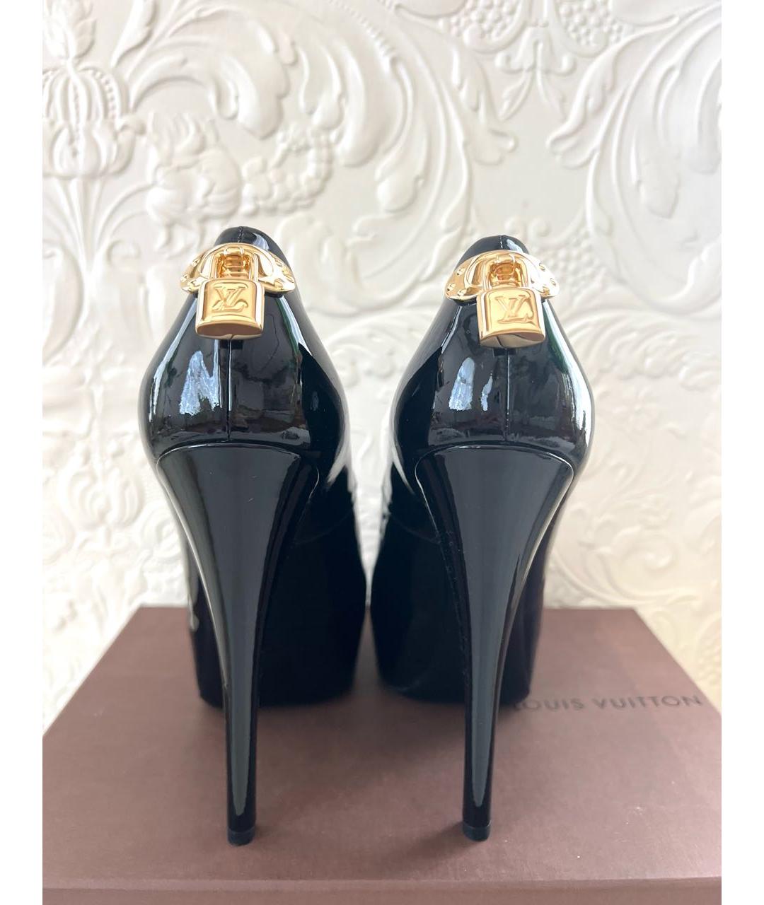 LOUIS VUITTON Черные кожаные туфли, фото 4