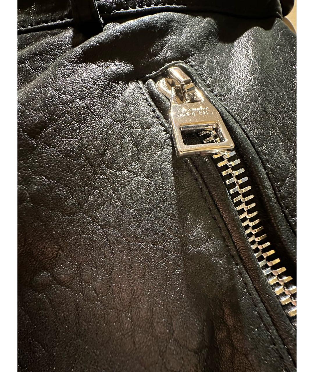ALEXANDER MCQUEEN Черные кожаные повседневные брюки, фото 2