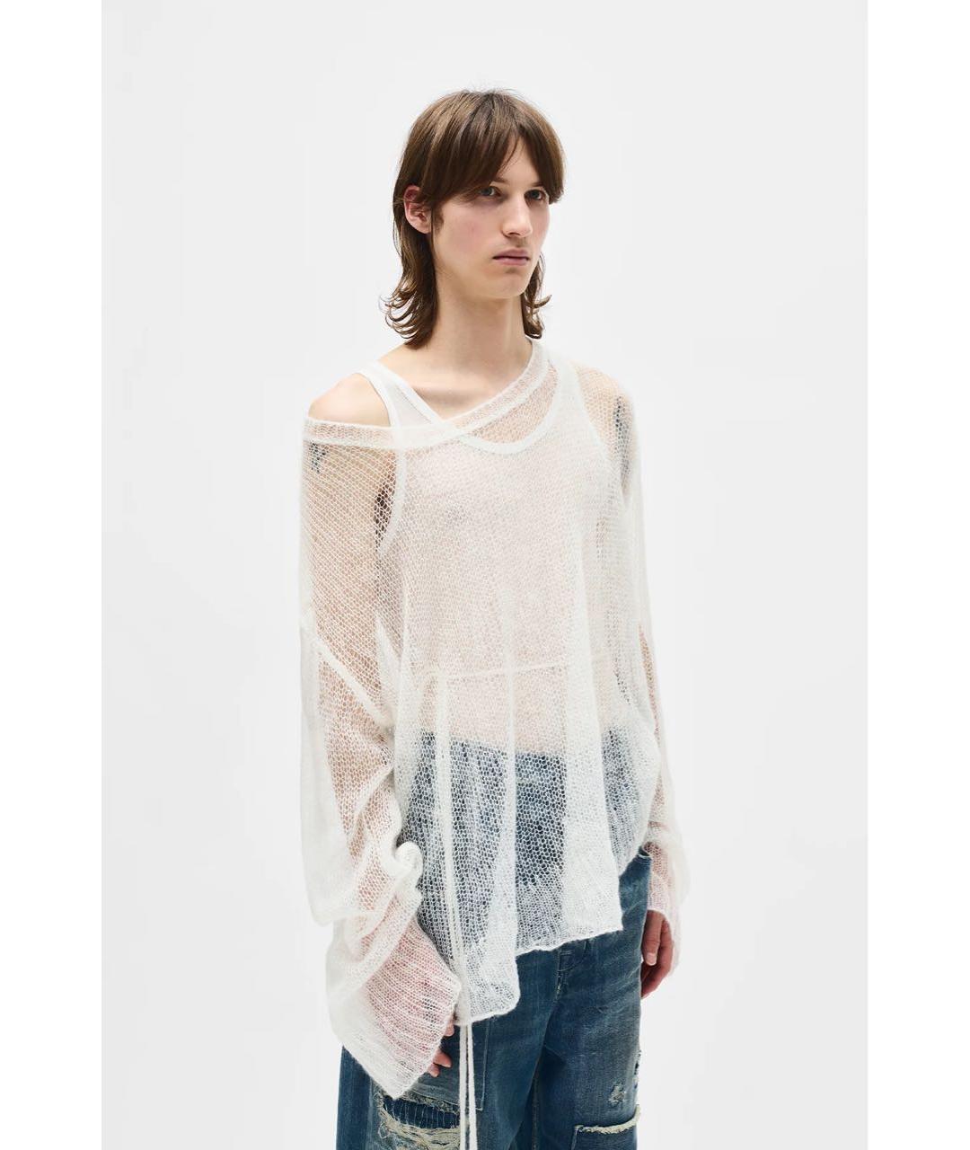 ANN DEMEULEMEESTER Белый шерстяной джемпер / свитер, фото 2