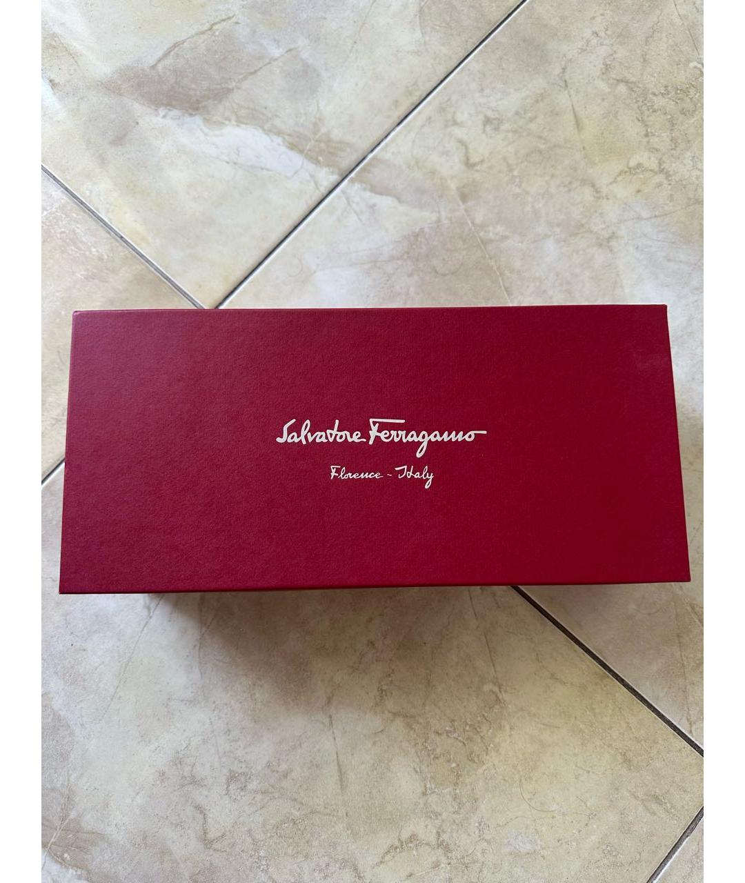 FERRAGAMO Темно-синие текстильные балетки, фото 7