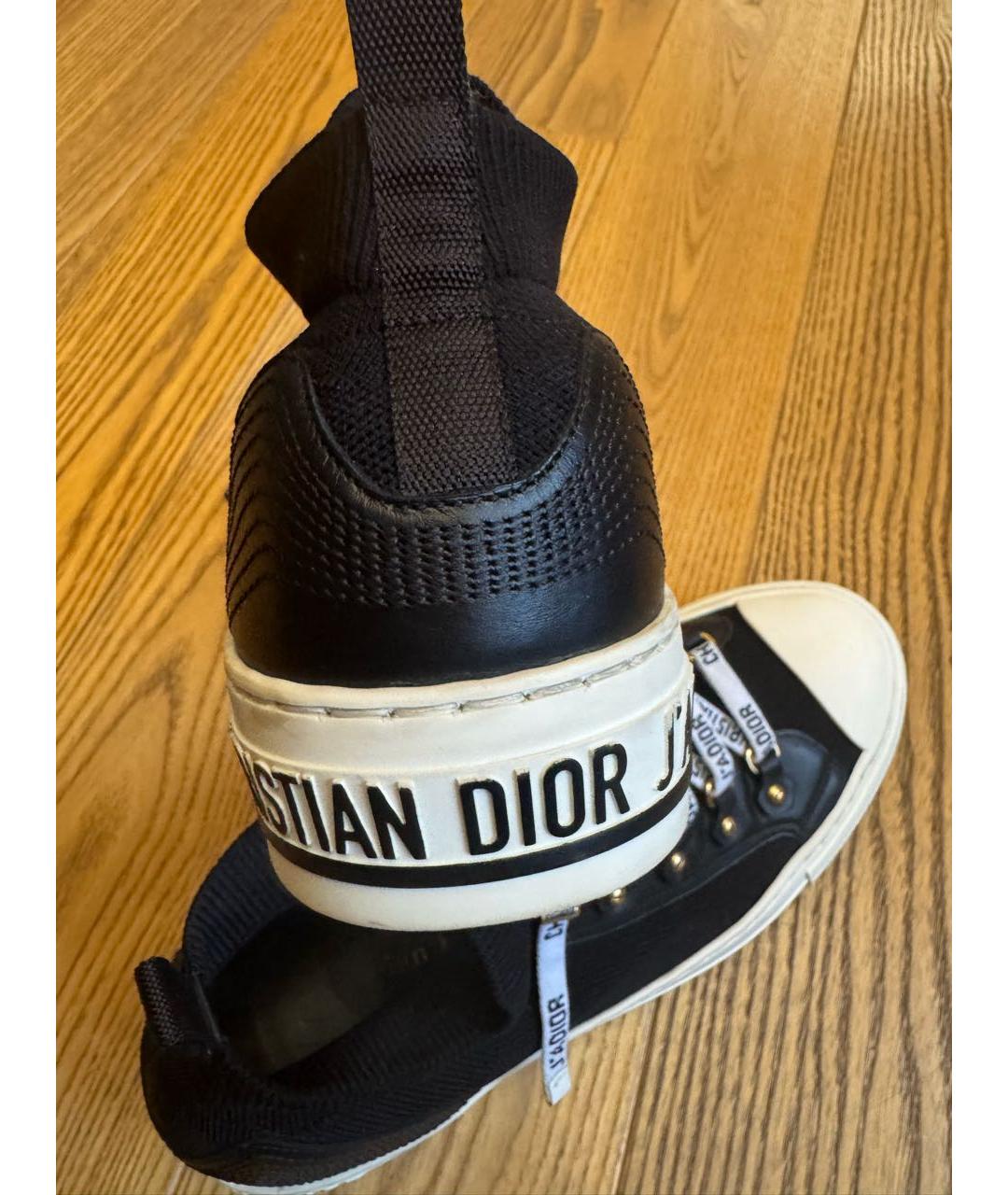 CHRISTIAN DIOR Черные синтетические кеды, фото 4