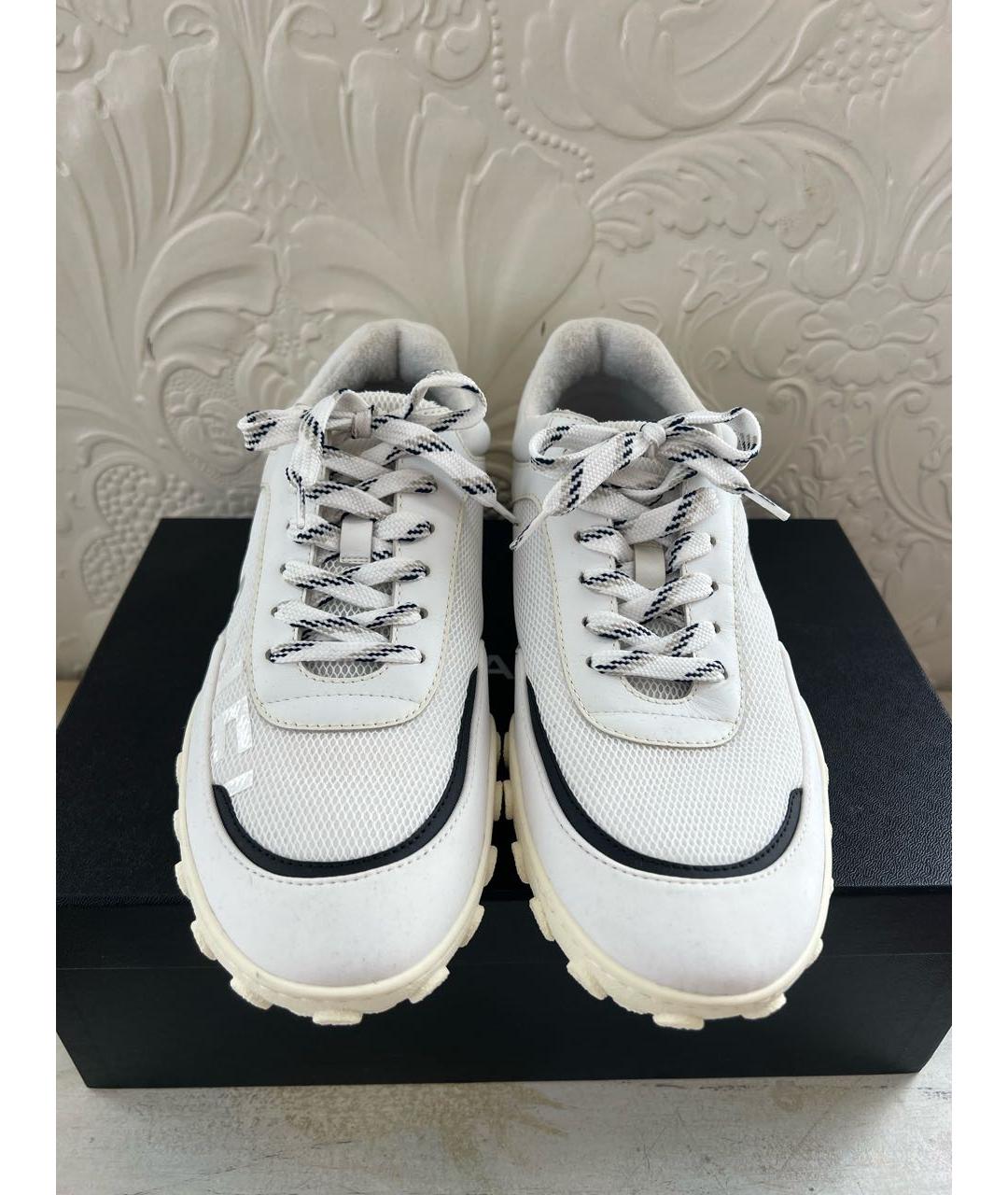 CHANEL Белые текстильные кроссовки, фото 2