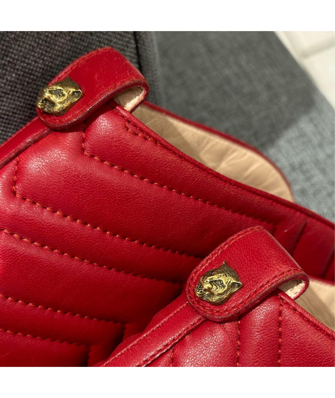GUCCI Красные кожаные сапоги, фото 5