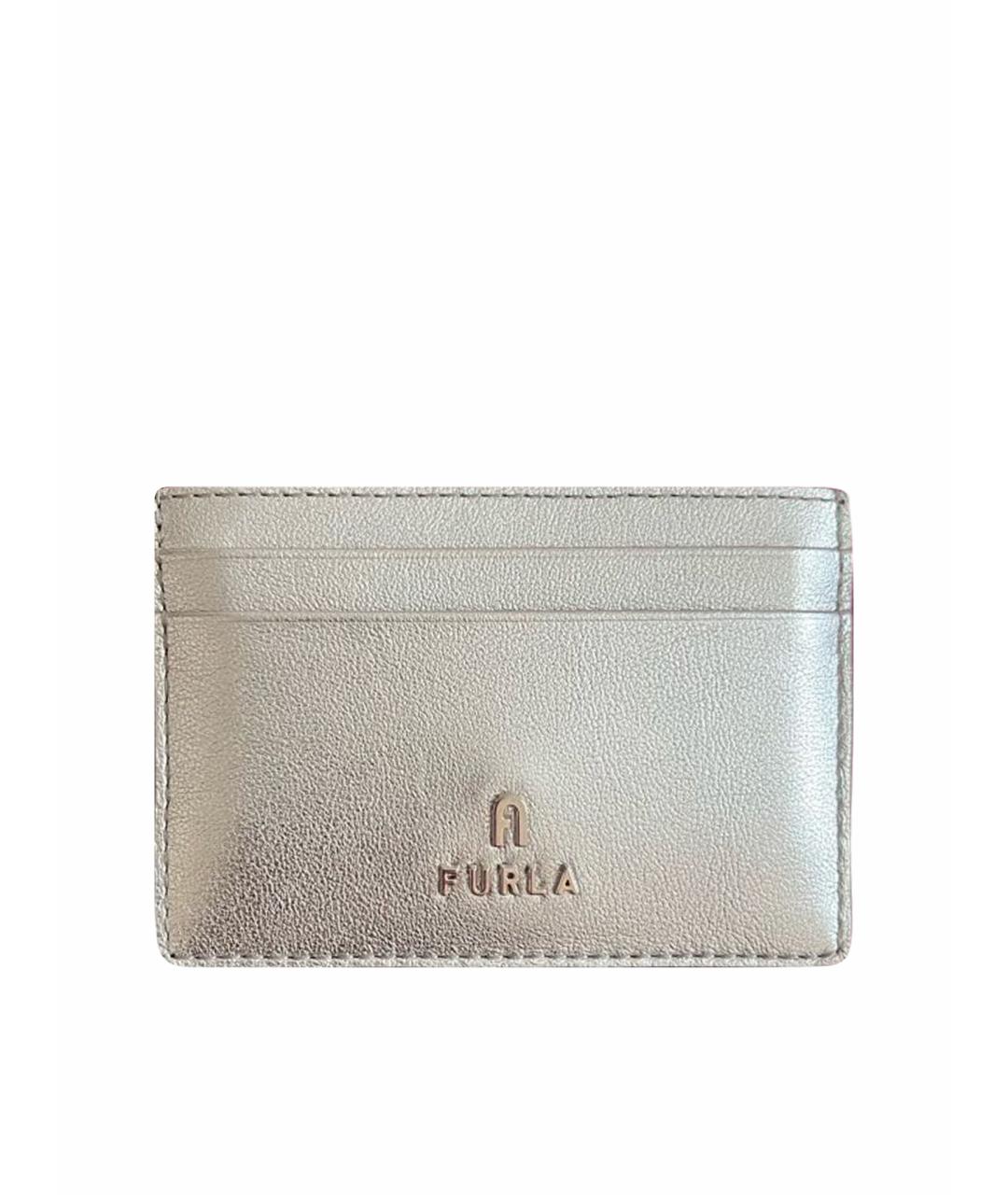 FURLA Серебряная кожаная визитница, фото 1