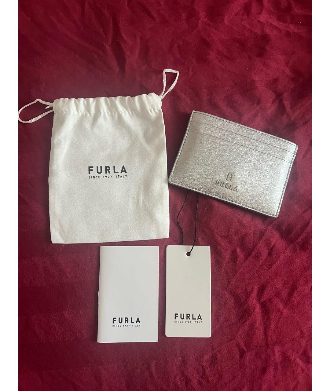 FURLA Серебряная кожаная визитница, фото 5