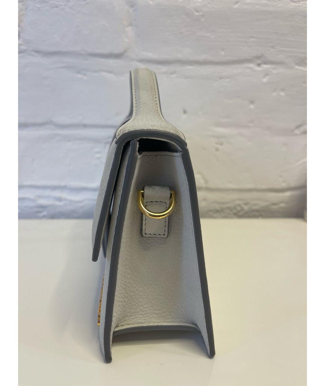 JACQUEMUS Голубая замшевая сумка с короткими ручками, фото 6