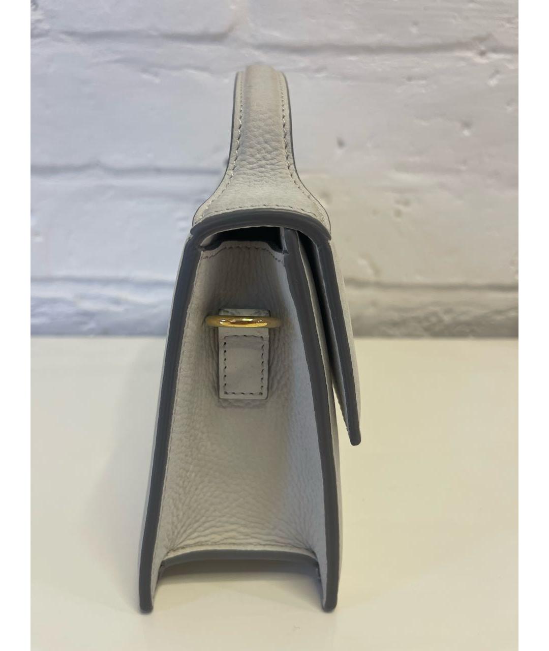 JACQUEMUS Голубая замшевая сумка с короткими ручками, фото 7