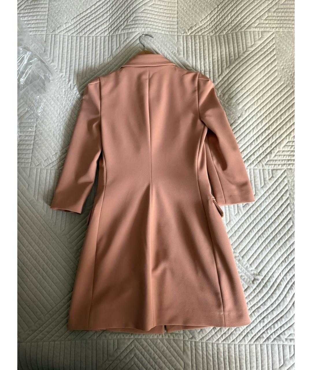 ELISABETTA FRANCHI Коралловое полиэстеровое коктейльное платье, фото 2