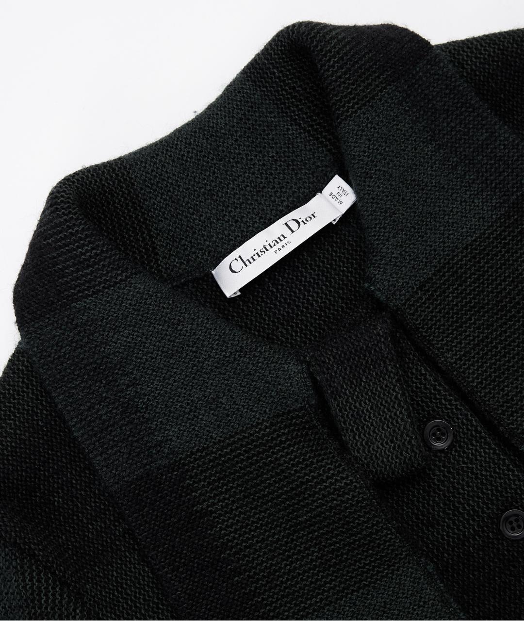 CHRISTIAN DIOR Зеленые шерстяное повседневное платье, фото 4