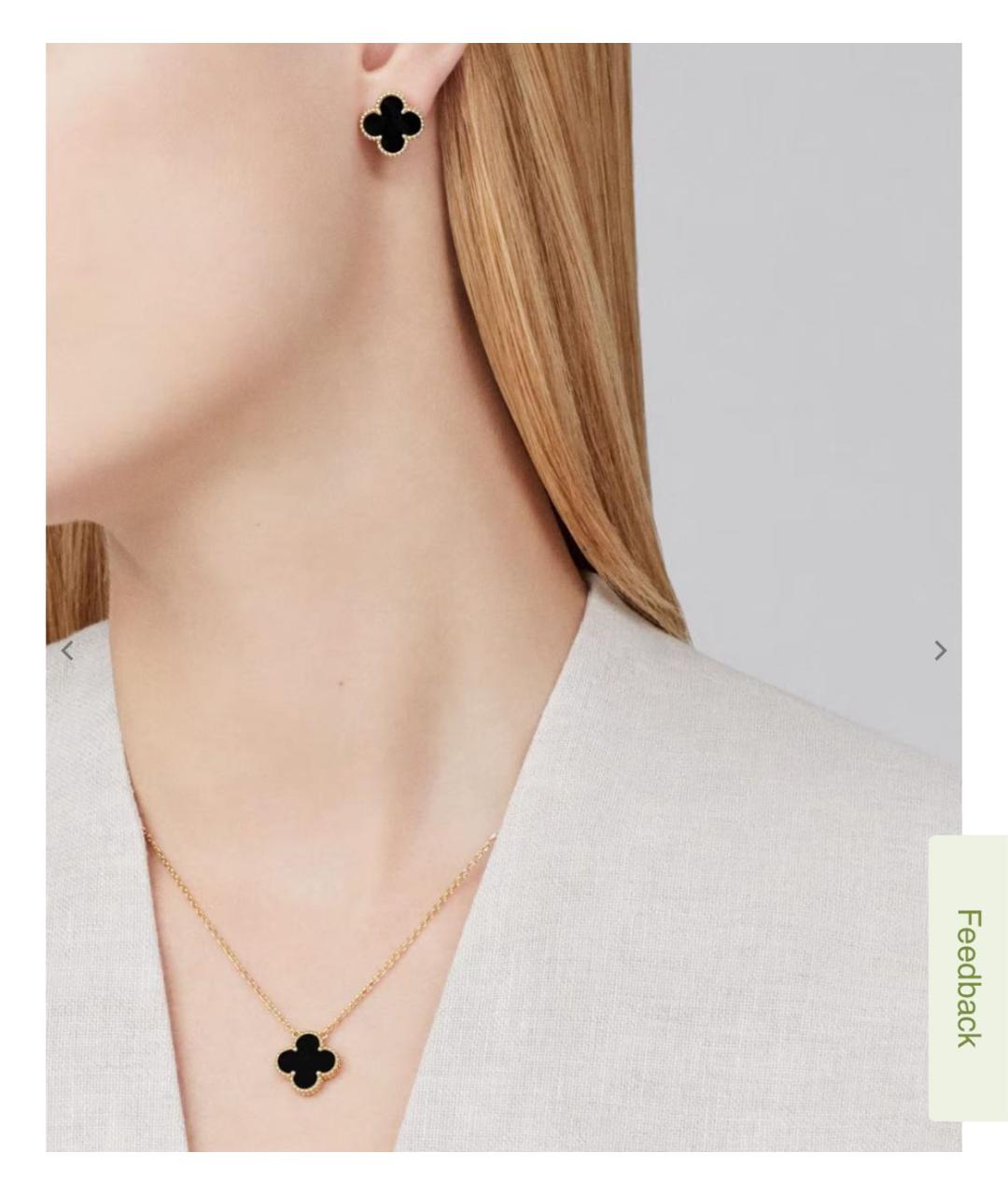 VAN CLEEF & ARPELS Черная подвеска из желтого золота, фото 4