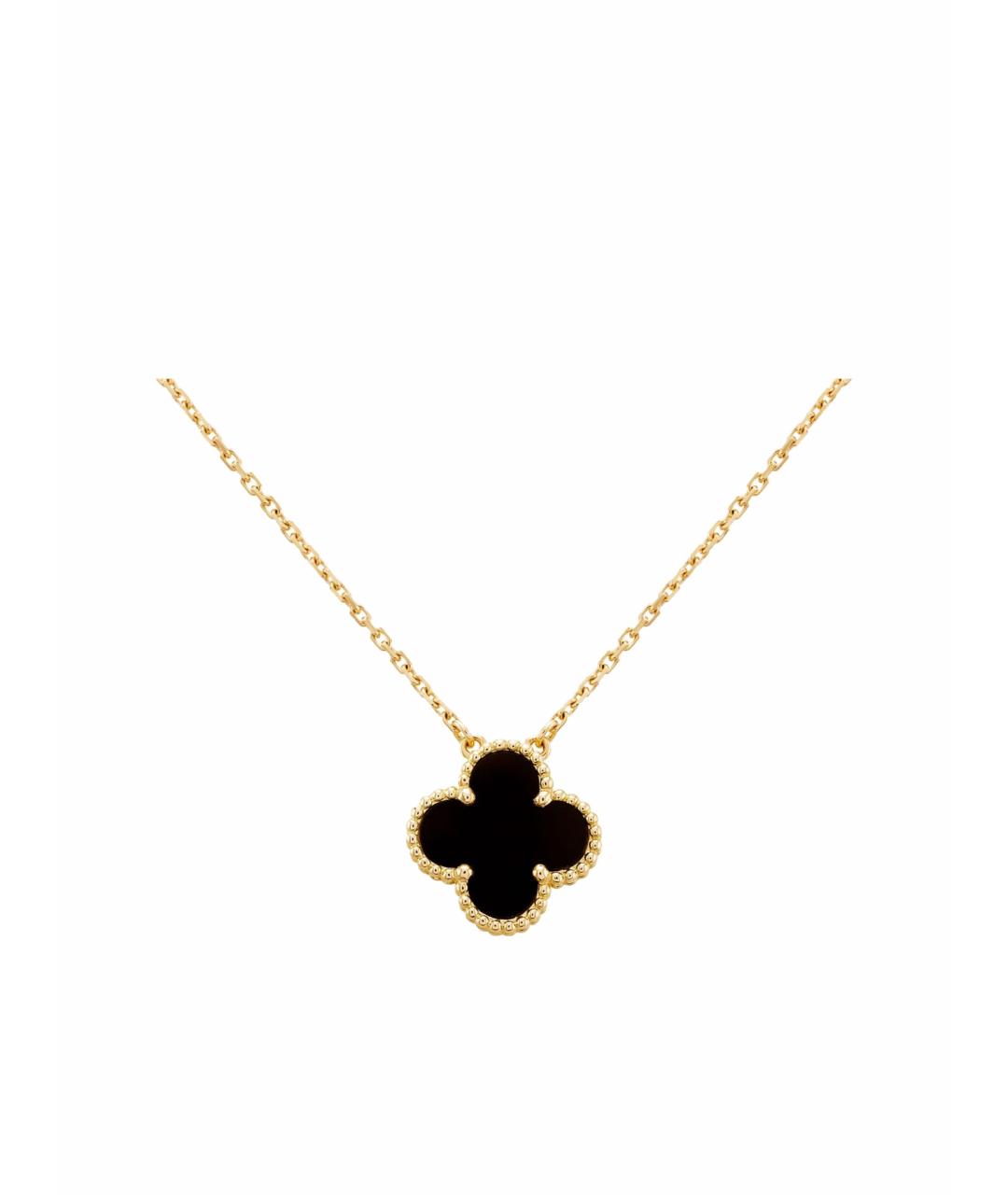 VAN CLEEF & ARPELS Черная подвеска из желтого золота, фото 1