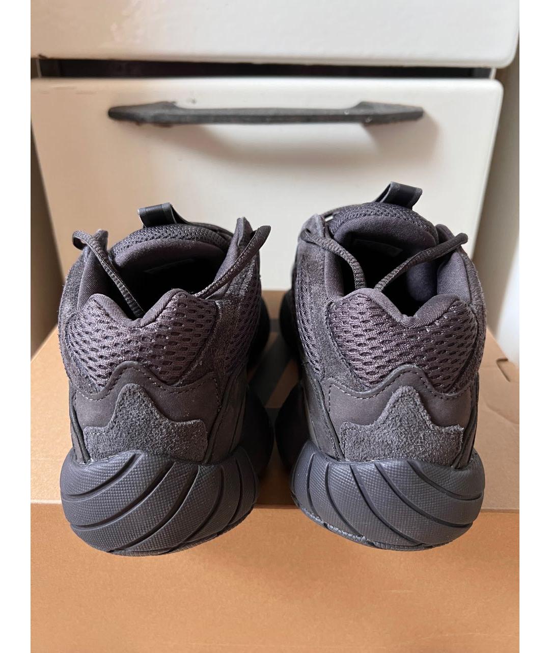 YEEZY Черные замшевые низкие кроссовки / кеды, фото 4