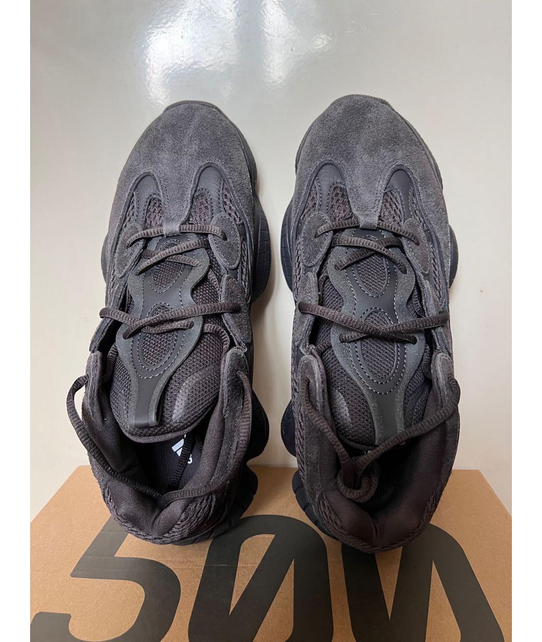 YEEZY Черные замшевые низкие кроссовки / кеды, фото 3