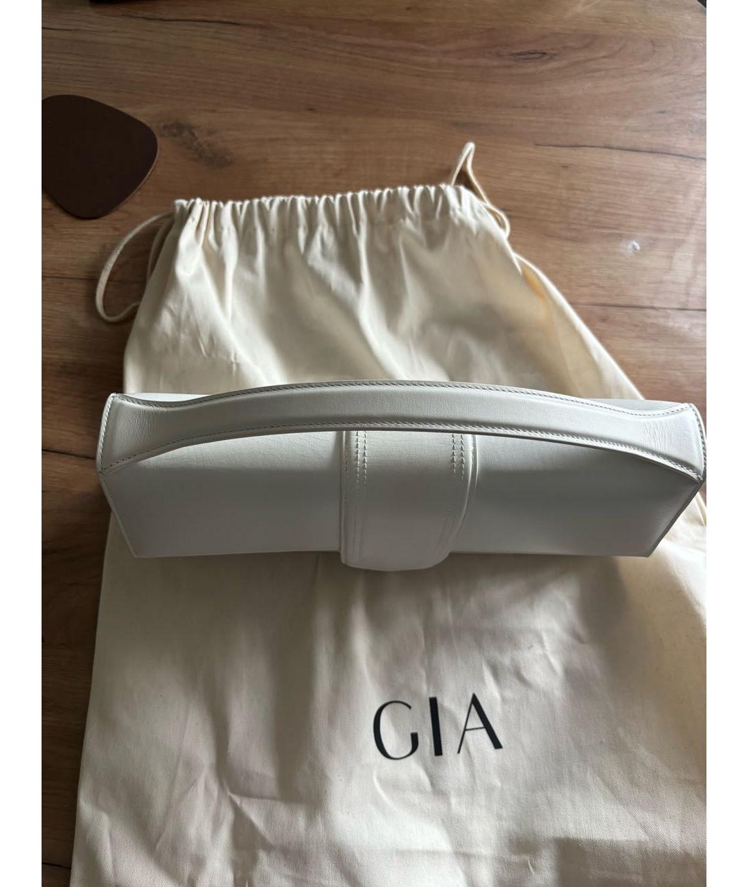 JACQUEMUS Белая кожаная сумка с короткими ручками, фото 4