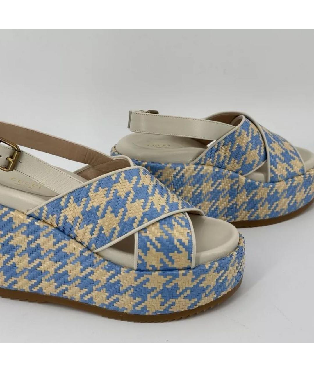 GUCCI Голубые сандалии, фото 2