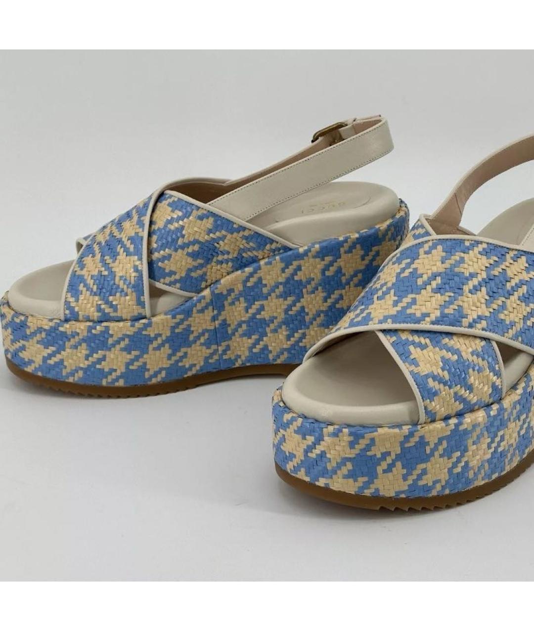 GUCCI Голубые сандалии, фото 3