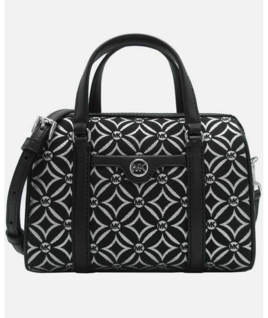 MICHAEL MICHAEL KORS Черная жаккардовая сумка с короткими ручками, фото 9