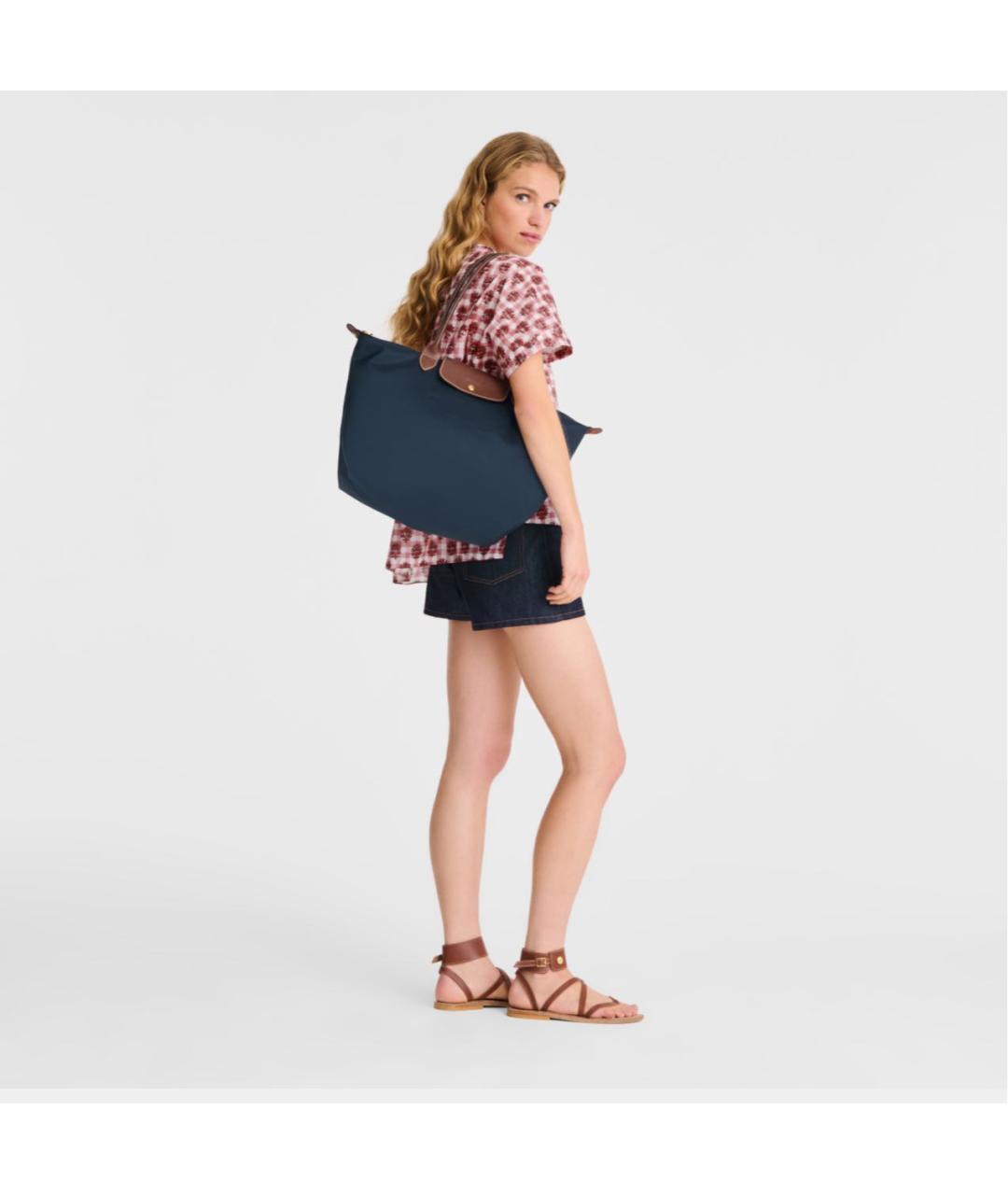 LONGCHAMP Темно-синяя сумка тоут, фото 2