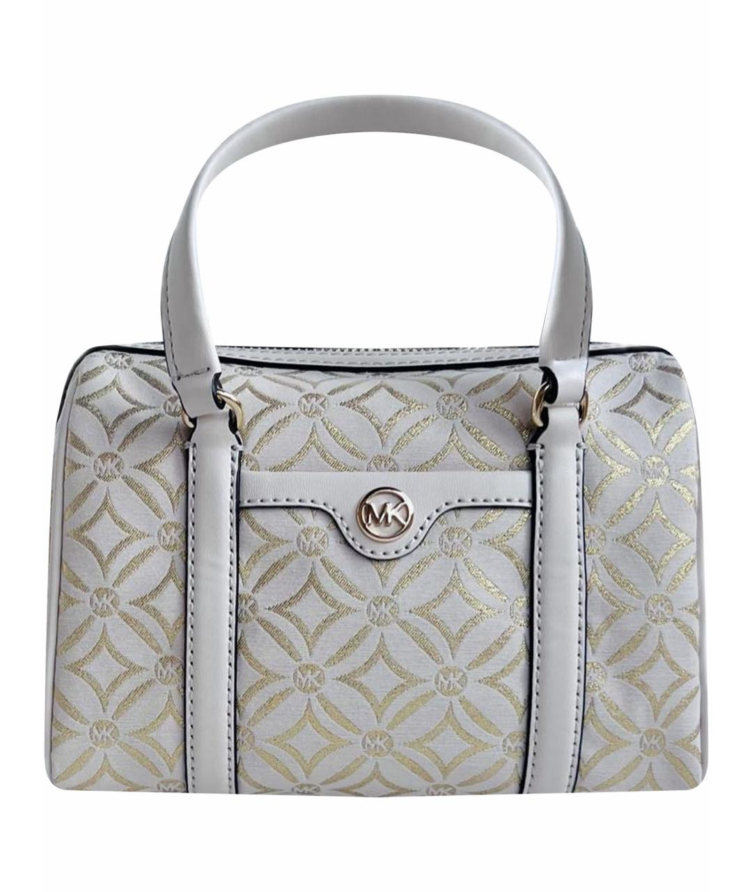MICHAEL MICHAEL KORS Бежевая жаккардовая сумка с короткими ручками, фото 1