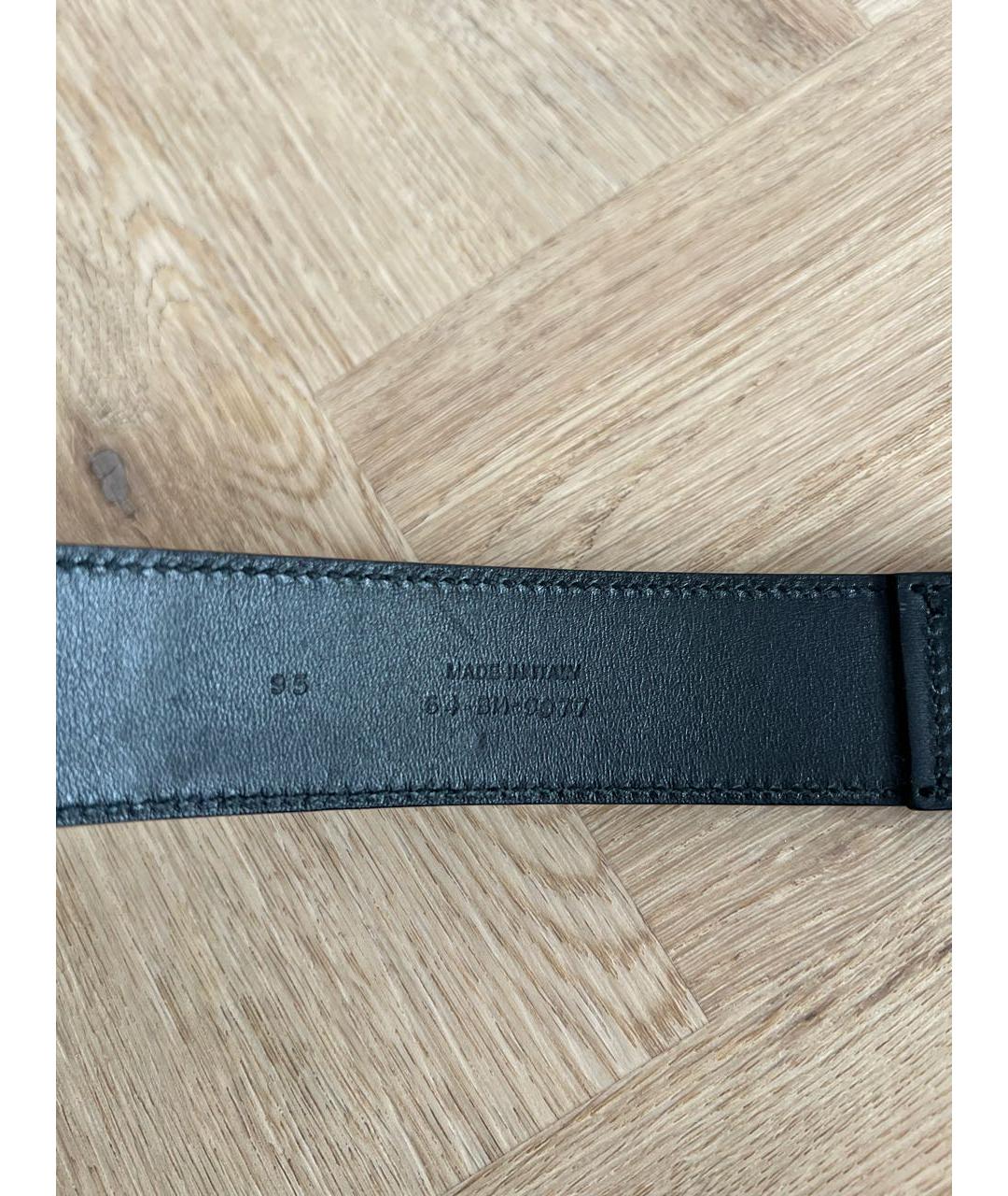 DIOR HOMME Черный кожаный ремень, фото 3
