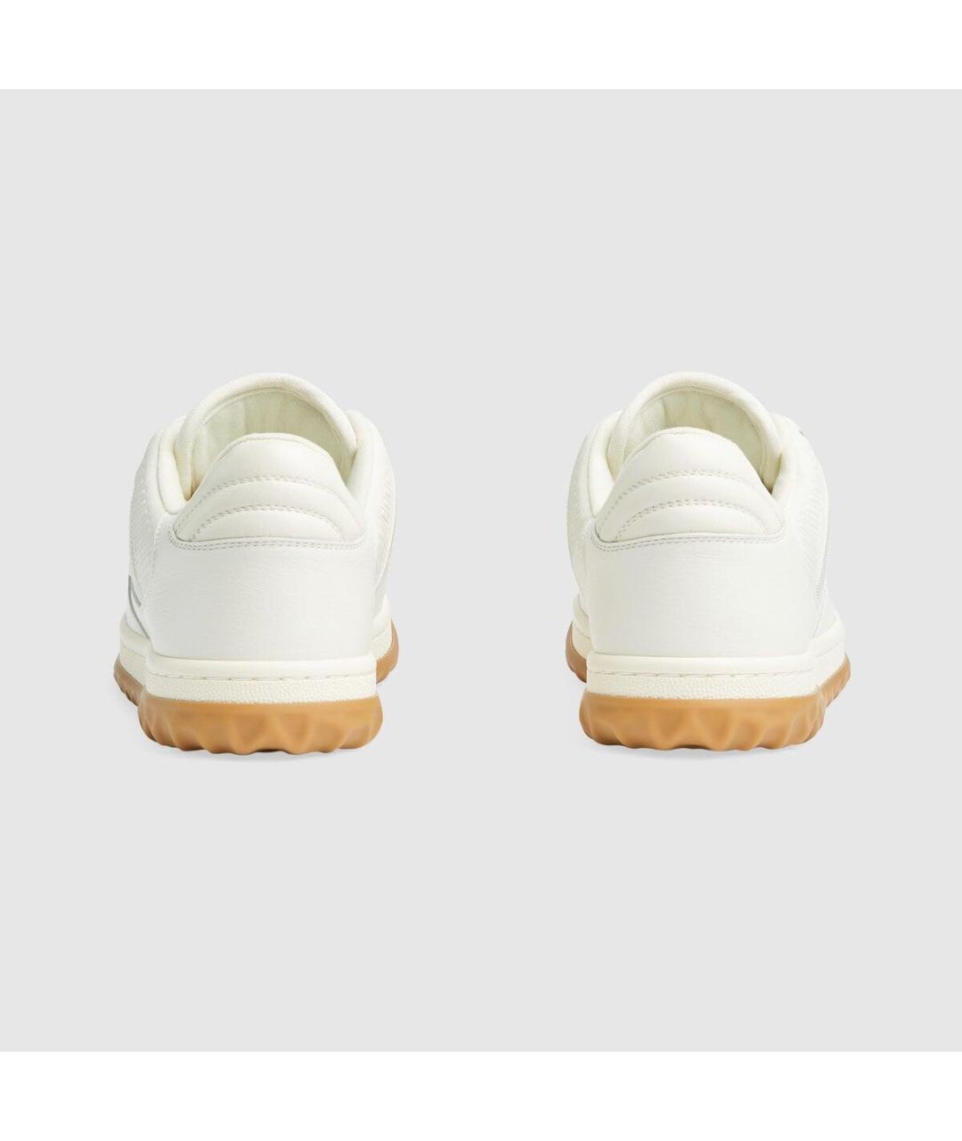 GUCCI Белые кожаные кроссовки, фото 5