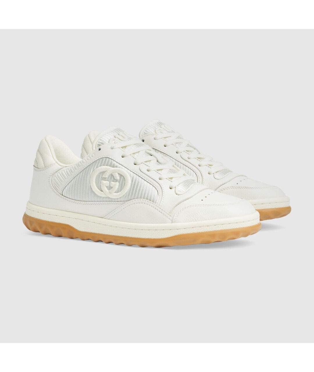 GUCCI Белые кожаные кроссовки, фото 2